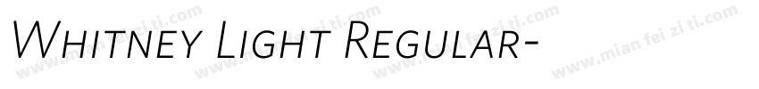 Whitney Light Regular字体转换